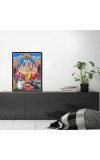 Shiva Family Laminated Photo - 5x7 Inches, Divine Blessings for Home & Office and Temple Decoration