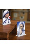 Mother Teresa Acrylic T-Style Photo Stand - 5x7 Inches, Compact and Stylish Spiritual Display, easily change 2 photos (Pack of 1)