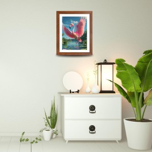AI Funny Flamingo Art Picture for Kids - 18x22 inches, Brown Color - Perfect Wall Decor for Children's Room AI Funny Flamingo Art Picture for Kids - 18x22 inches, Brown Color - Perfect Wall Decor for Children's Room