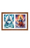 lord varuna deva and indra Photo Frame - 13x17Inches - Spiritual Artwork for Home Decor, Puja Room and Office Decoration