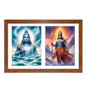lord varuna deva and indra Photo Frame - 13x17Inches - Spiritual Artwork for Home Decor, Puja Room and Office Decoration
