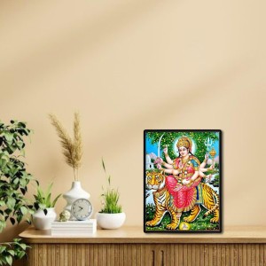 Durga Laminated Photo - 5x7 Inches, Divine Blessings for Home & Office and Temple Decoration