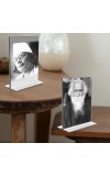 Kazi Nazrul & Sri Rabindranath Tagore Acrylic T-Style Photo Stand - 7x9 Inches, Compact and Stylish Spiritual Display, easily change 2 photos (Pack of 1)