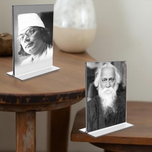 Kazi Nazrul & Sri Rabindranath Tagore Acrylic T-Style Photo Stand, Compact and Stylish Spiritual Display, easily change 2 photos (Pack of 1) Kazi Nazrul & Sri Rabindranath Tagore Acrylic T-Style Photo Stand, Compact and Stylish Spiritual Display, easily change 2 photos (Pack of 1)