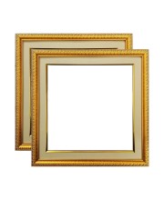 HiTechMart Gold Ornate Blank Picture Frame - 11x11 Inch Outer Size, Fits 8.5x8.5 Inch Photo - Vintage Wall & Tabletop Display (2)