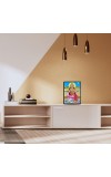Maa Lakshmi Laminated Photo (7x9 Inches) Divine Blessings for Home & Office and Temple Decoration