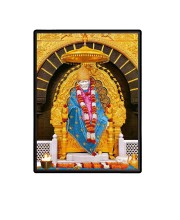 Sai Baba Laminated Photo - 5x7 Inches, Divine Blessings for Home & Office and Temple Decoration
