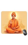 Customized Swami Vivekananda Picture Sublimation Mouse Pad | 8 X 7.5 Inch | Smooth Cloth Surface | Non-Slip Rubber Base | Personalized Mousepad for Laptop & Desktop (F17125)