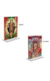 Debi Kali & Dakshineswar Kali Acrylic T-Style Photo Stand - 11x13 Inches, Compact and Stylish Spiritual Display, easily change 2 photos (Pack of 1)