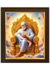 Shirdi Baba Wall Hanging And Tabletop Wooden Photo Frame for Home Decor (10 x 12 Inch) For Home Decor