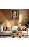 Maa Saraswati Digital Print Photo 6.7x8.7 inches - Vibrant Religious Wall Art for Home or Office Decor.