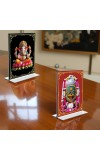 Sri Ganesh & Lord Shiva Lingam Acrylic T-Style Photo Stand, Compact and Stylish Spiritual Display, easily change 2 photos (Pack of 1)