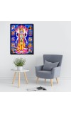 Vishnu Dashavathar Laminated Photo (11x13 Inches Without glass) Divine Blessings for Table and Walls,Home & Office and Temple Decoration