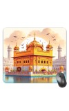 Customized Golden Temple Picture Sublimation Mouse Pad | 8 X 7.5 Inch | Smooth Cloth Surface | Non-Slip Rubber Base | Personalized Mousepad for Laptop & Desktop (F16986)