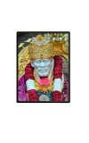 Sai Baba Laminated Photo - 5x7 Inches, Divine Blessings for Home & Office and Temple Decoration