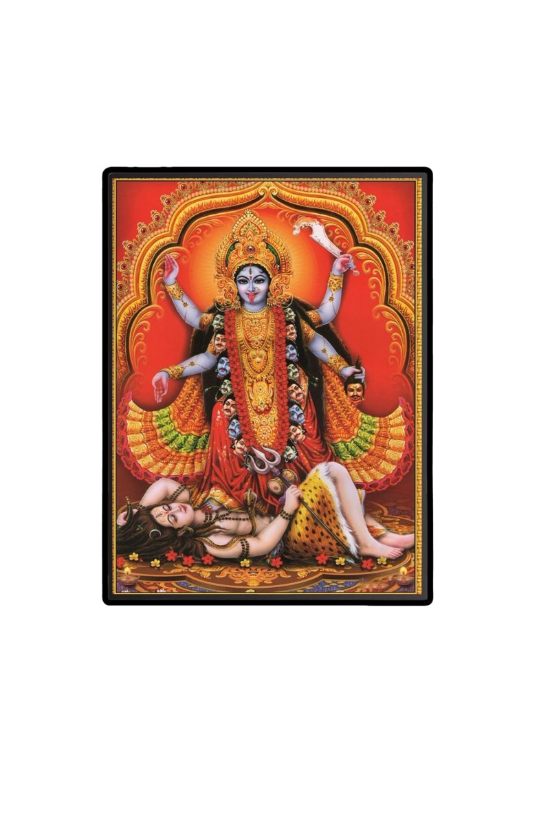 Kali Laminated Photo - 5x7 Inches, Divine Blessings for Home & Office and Temple Decoration