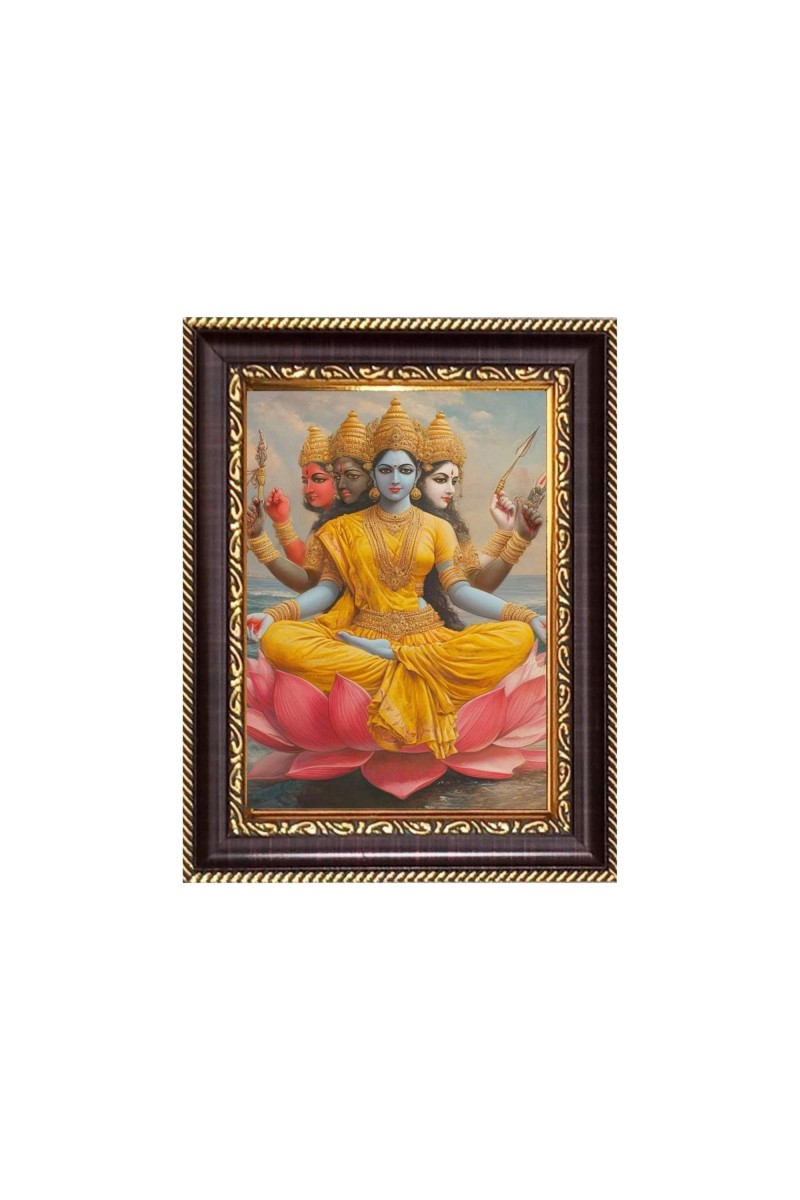 Sri Maa Laxmi Digital Print Photo 6.7x8.7 inches - Vibrant Religious Wall Art for Home, Office and Temple Decor.