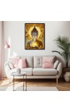 Buddha Laminated Photo - 5x7 Inches, Divine Blessings for Home & Office and Temple Decoration