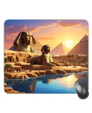 Customized Pyramids in Egypt Picture Sublimation Mouse Pad | 8 X 7.5 Inch | Smooth Cloth Surface | Non-Slip Rubber Base | Personalized Mousepad for Laptop & Desktop (F17420)