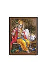 Krishna Laminated Photo - 5x7 Inches, Divine Blessings for Home & Office and Temple Decoration