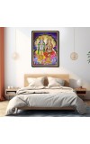 Vishnu Lakshmi Laminated Photo - 5x7 Inches, Divine Blessings for Home & Office and Temple Decoration