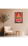Lakshmi Laminated Photo - 5x7 Inches, Divine Blessings for Home & Office and Temple Decoration