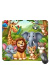 Customized Cartoon Animals Picture Sublimation Mouse Pad | 8 X 7.5 Inch | Smooth Cloth Surface | Non-Slip Rubber Base | Personalized Mousepad for Laptop & Desktop (F17405)