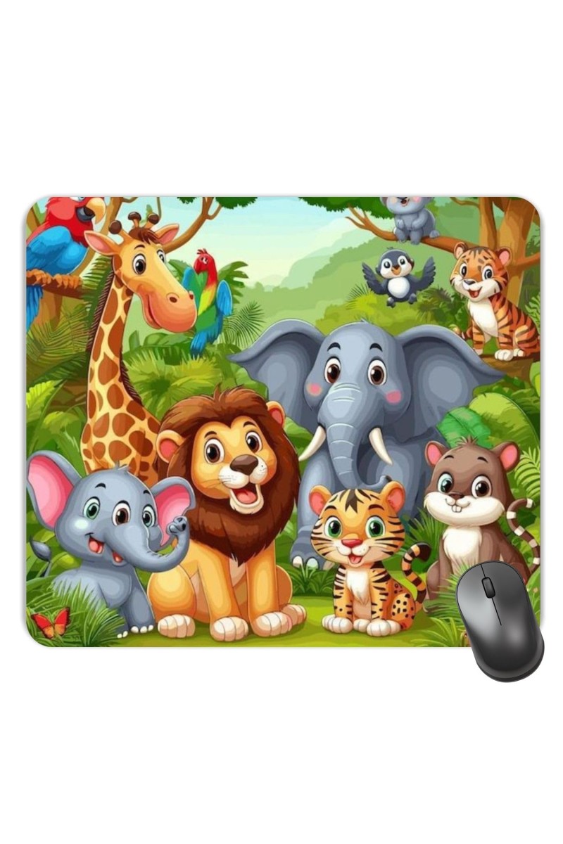 Customized Cartoon Animals Picture Sublimation Mouse Pad | 8 X 7.5 Inch | Smooth Cloth Surface | Non-Slip Rubber Base | Personalized Mousepad for Laptop & Desktop (F17405)