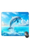 Customized Beautiful Dolphin Picture Sublimation Mouse Pad | 8 X 7.5 Inch | Smooth Cloth Surface | Non-Slip Rubber Base | Personalized Mousepad for Laptop & Desktop (F17143)