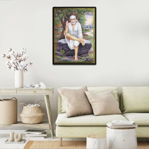 Sai Baba Laminated Photo - 5x7 Inches, Divine Blessings for Home & Office and Temple Decoration Sai Baba Laminated Photo - 5x7 Inches, Divine Blessings for Home & Office and Temple Decoration