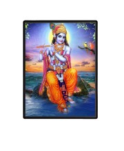 Krishna Laminated Photo - 13x15 Inches, Divine Blessings for Home & Office and Temple Decoration