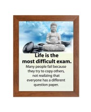 Buddha & Famous Quote Brown Frame, 10x14InchesInspirational Wall Art for Office, Home DecorIdeal Spiritual Gift