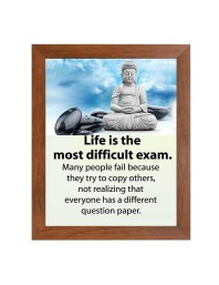 Buddha & Famous Quote Brown Frame, 14x18InchesInspirational Wall Art for Office, Home DecorIdeal Spiritual Gift