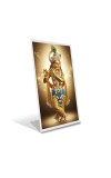 Car Desk/Table Top Divine Krishna Acrylic L-Style Photo Stand - 2.5x3.5 Inches, Compact And Stylish Spiritual Display (F6676)