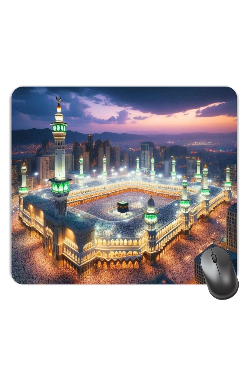 Customized Masjid Picture Sublimation Mouse Pad | 8 X 7.5 Inch | Smooth Cloth Surface | Non-Slip Rubber Base | Personalized Mousepad for Laptop & Desktop (F17213)