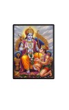 Sri Ram Hanuman Laminated Photo (7x9 Inches Without glass) Divine Blessings for Table and Walls,Home & Office and Temple Decoration