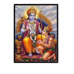 Sri Ram Hanuman Laminated Photo (7x9 Inches Without glass) Divine Blessings for Table and Walls,Home & Office and Temple Decoration Sri Ram Hanuman Laminated Photo (7x9 Inches Without glass) Divine Blessings for Table and Walls,Home & Office and Temple Decoration
