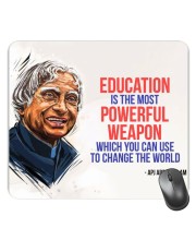 Customized Abdul Kalam Quotes Picture Sublimation Mouse Pad | 8 X 7.5 Inch | Smooth Cloth Surface | Non-Slip Rubber Base | Personalized Mousepad for Laptop & Desktop (F17040)