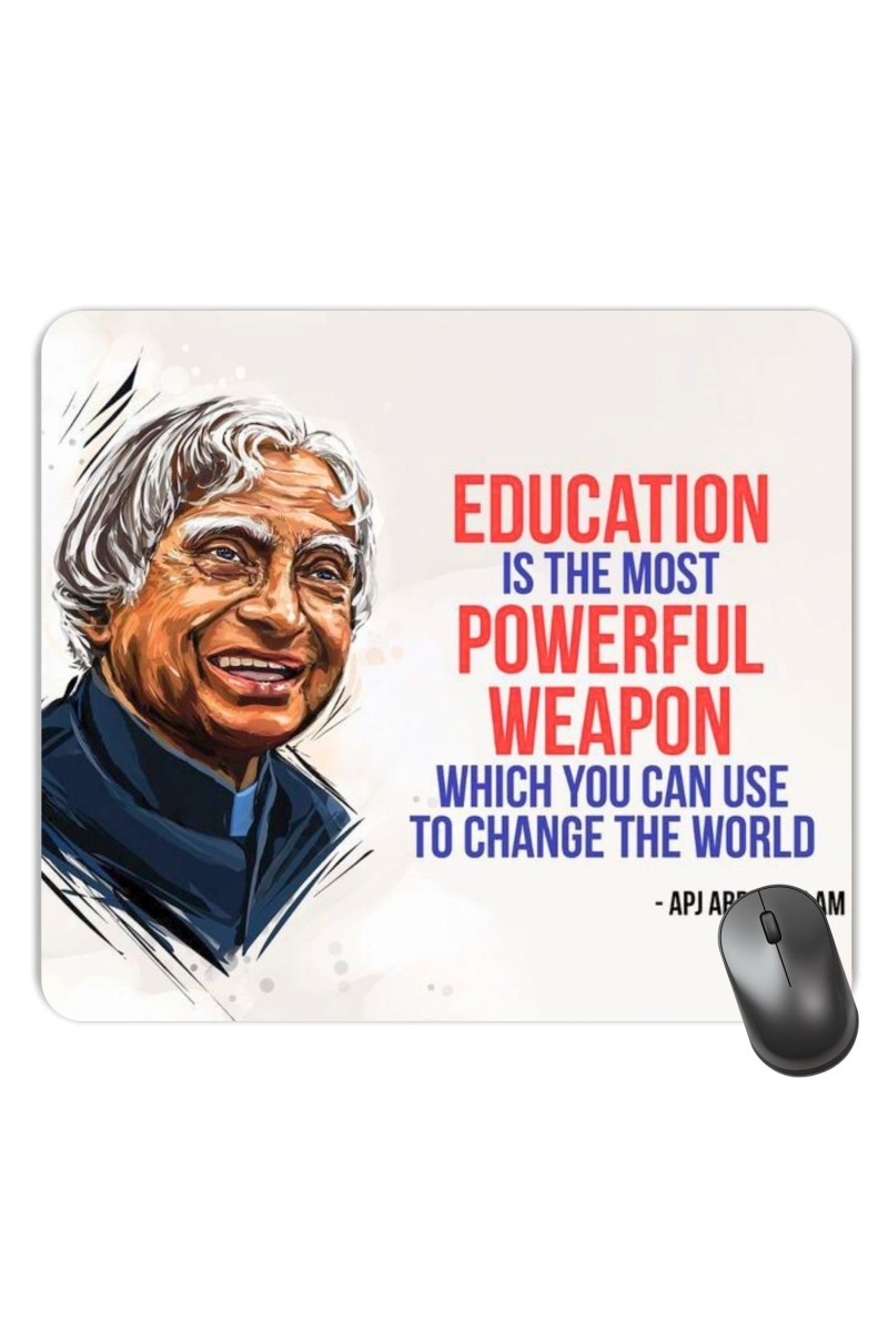 Customized Abdul Kalam Quotes Picture Sublimation Mouse Pad | 8 X 7.5 Inch | Smooth Cloth Surface | Non-Slip Rubber Base | Personalized Mousepad for Laptop & Desktop (F17040)