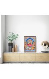 Lakshmi Saraswati & Ganesh Laminated Photo - 11x13 Inches, Divine Blessings for Home & Office and Temple Decoration