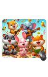 Customized Cute Cartoon Animals Picture Sublimation Mouse Pad | 8 X 7.5 Inch | Smooth Cloth Surface | Non-Slip Rubber Base | Personalized Mousepad for Laptop & Desktop (F17413)