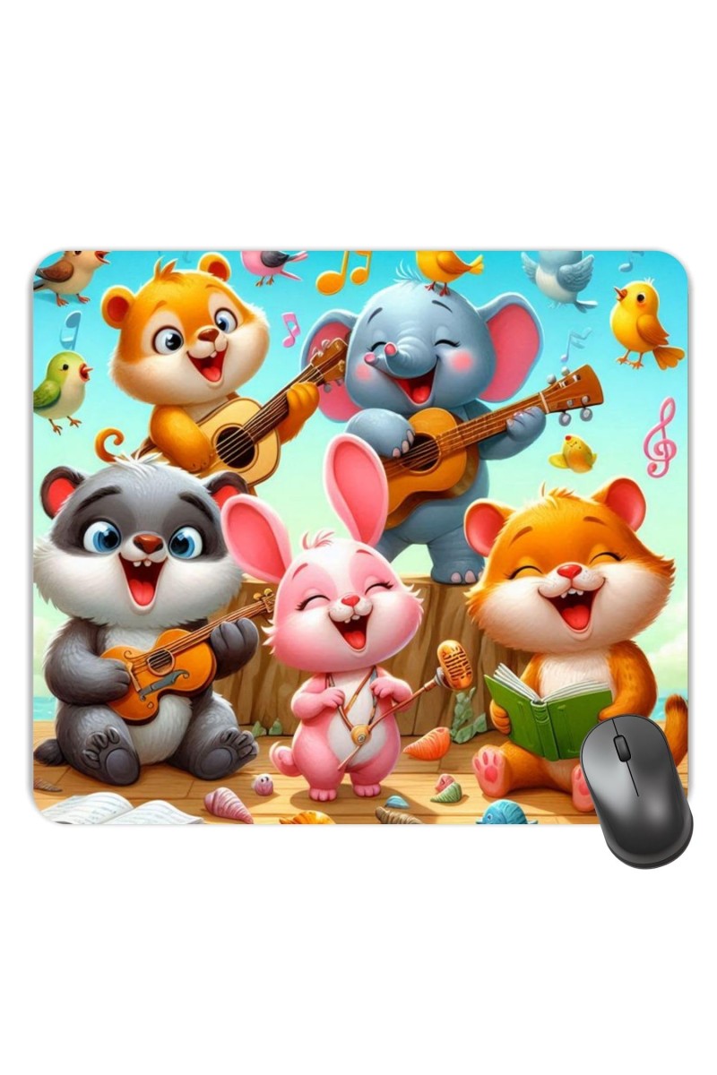 Customized Cute Cartoon Animals Picture Sublimation Mouse Pad | 8 X 7.5 Inch | Smooth Cloth Surface | Non-Slip Rubber Base | Personalized Mousepad for Laptop & Desktop (F17413)