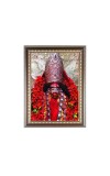 Maa Tara Photo Frame - 10x14 Inches, Brown Wooden Frame for Home, Office & Temple Decoration