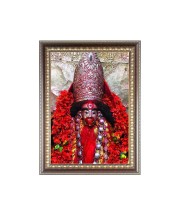 Maa Tara Photo Frame - 10x14 Inches, Brown Wooden Frame for Home, Office & Temple Decoration