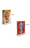 Debi Kali & Dakshineswar Kali Acrylic T-Style Photo Stand - 9x11 Inches, Compact and Stylish Spiritual Display, easily change 2 photos (Pack of 1)