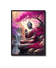 Buddha Laminated Photo - 5x7 Inches, Divine Blessings for Home & Office and Temple Decoration