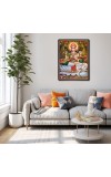 Saraswati Laminated Photo - 5x7 Inches, Divine Blessings for Home & Office and Temple Decoration