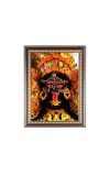 Maa Kali Photo Frame - 10x14 Inches, Brown Wooden Frame for Home, Office & Temple Decoration