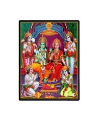 Ram Darbar Laminated Photo - 5x7 Inches, Divine Blessings for Home & Office and Temple Decoration