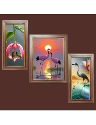 3-Pack Natureâ€™s best healing view Photo Frames - 2 Pieces 14x21 Inch & 1 Piece 18x21 Inch - Rustic Wall Art for Home & Office Decor - Botanical Wall Hanging for Living Room, Bedroom, or Worksp